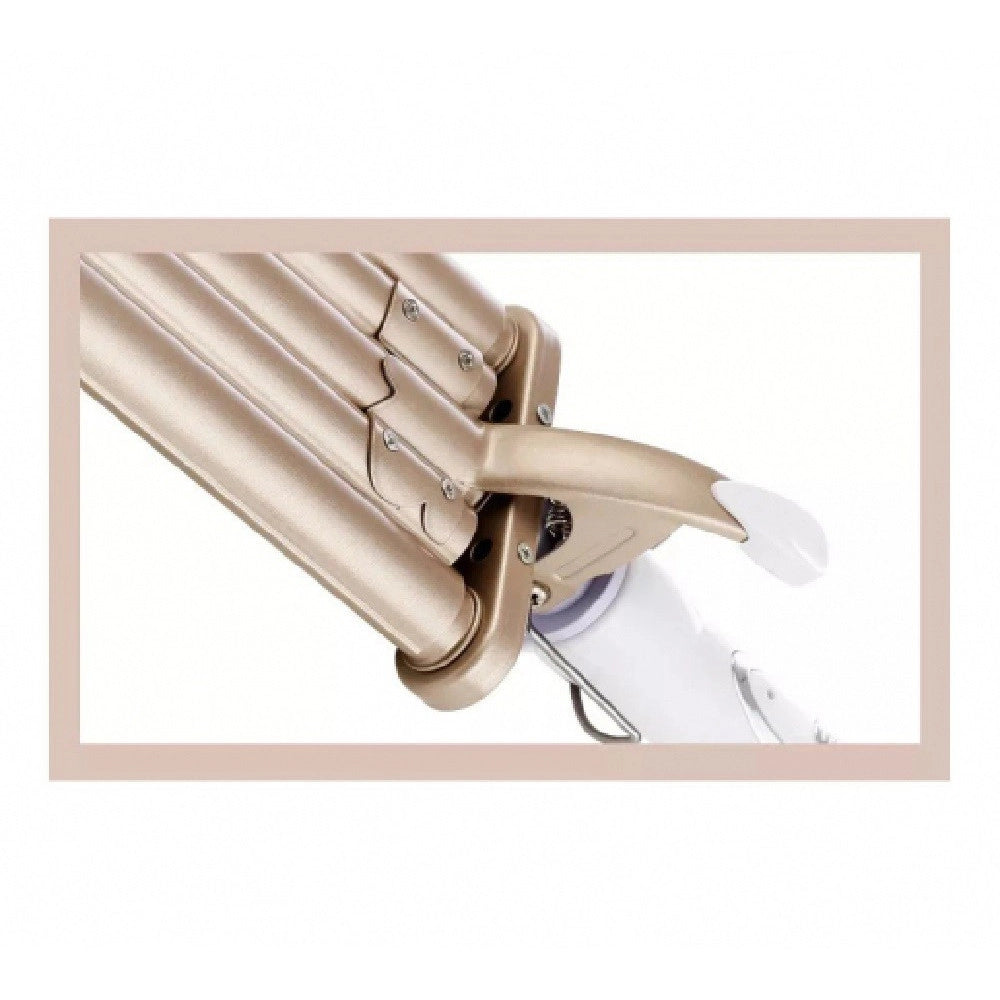Trade Shop - Piastra Arricciacapelli Ondulati Mossi 5 Tubi Professionale Diametro 30mm Q-m28 -