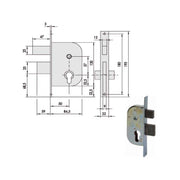 Serratura Infilare Ferro 42512-50-0 Cisa
