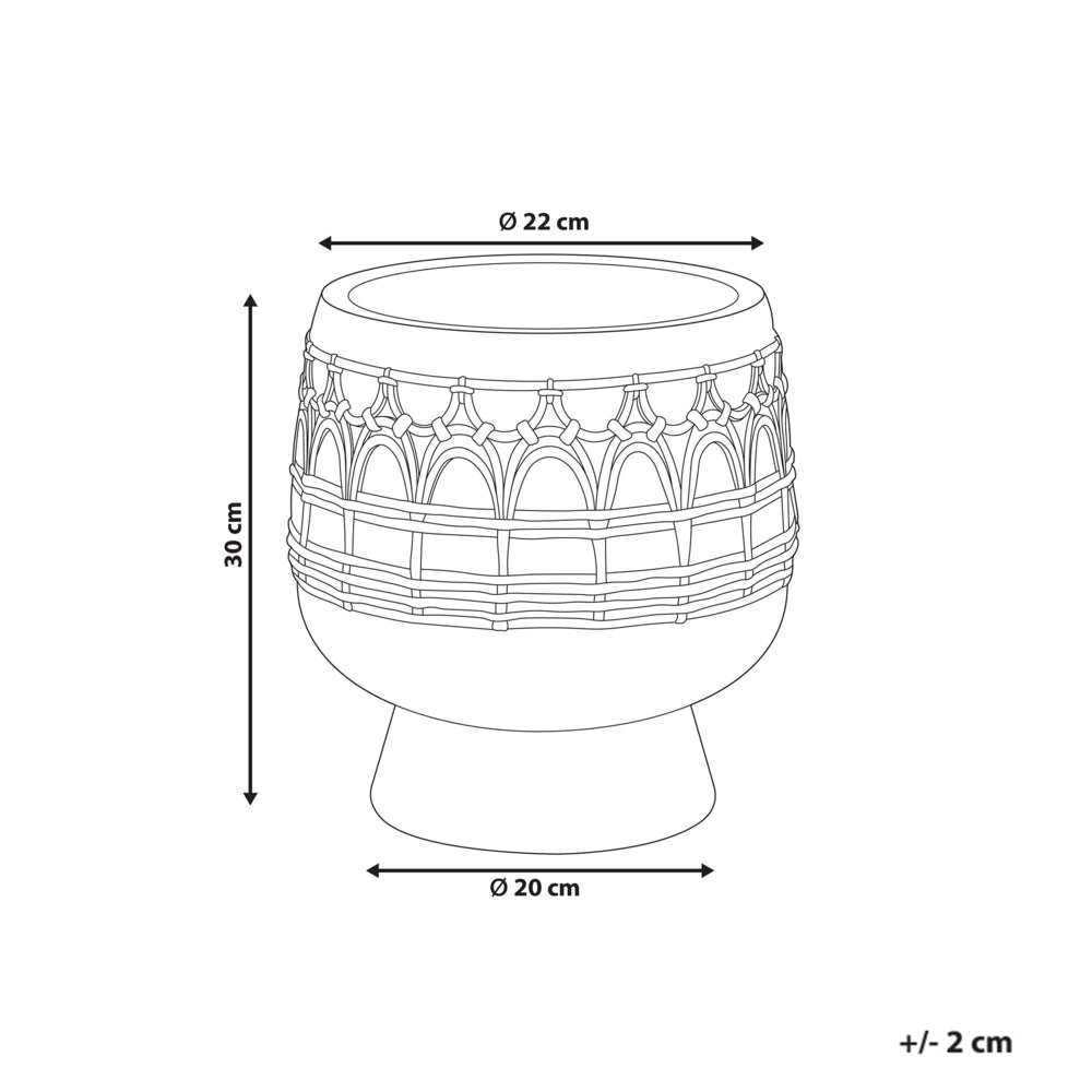 Vaso per piante marrone chiaro per esterni e interni Boho