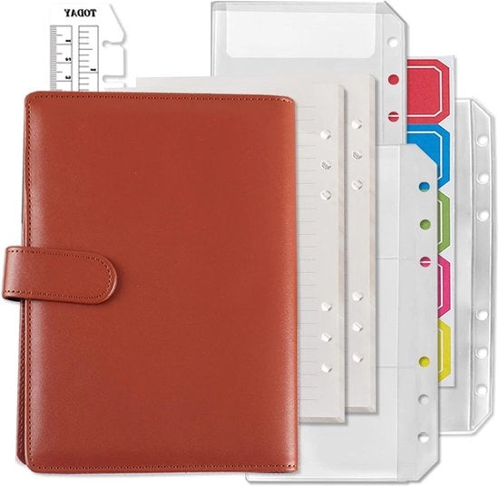 Set di Notebook A6 riutilizzabile | Copertina in PU + 180 pagine di carta preimballata | Incluso sacchetto per binder e borsa per la conservazione | Ideale come regalo per gli appassionati di notebook