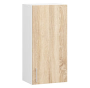 Mobile da cucina pensile sistema AKORD LIMA Bianco 40 cm 1 anta inserto frontale Sonoma Quercia 40x30,5x72 cm