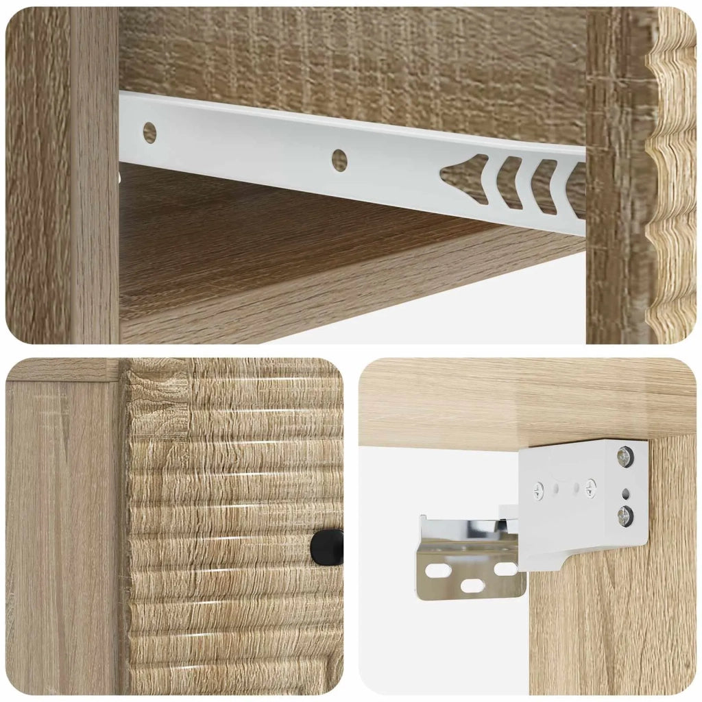 Mobiletto da notte a muro Rovere Sonoma 34,5 x 33 x 20 cm 898599