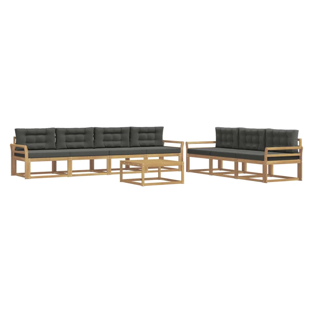 Set di divani da esterno 7 pz Bianco e Antracite 3386166