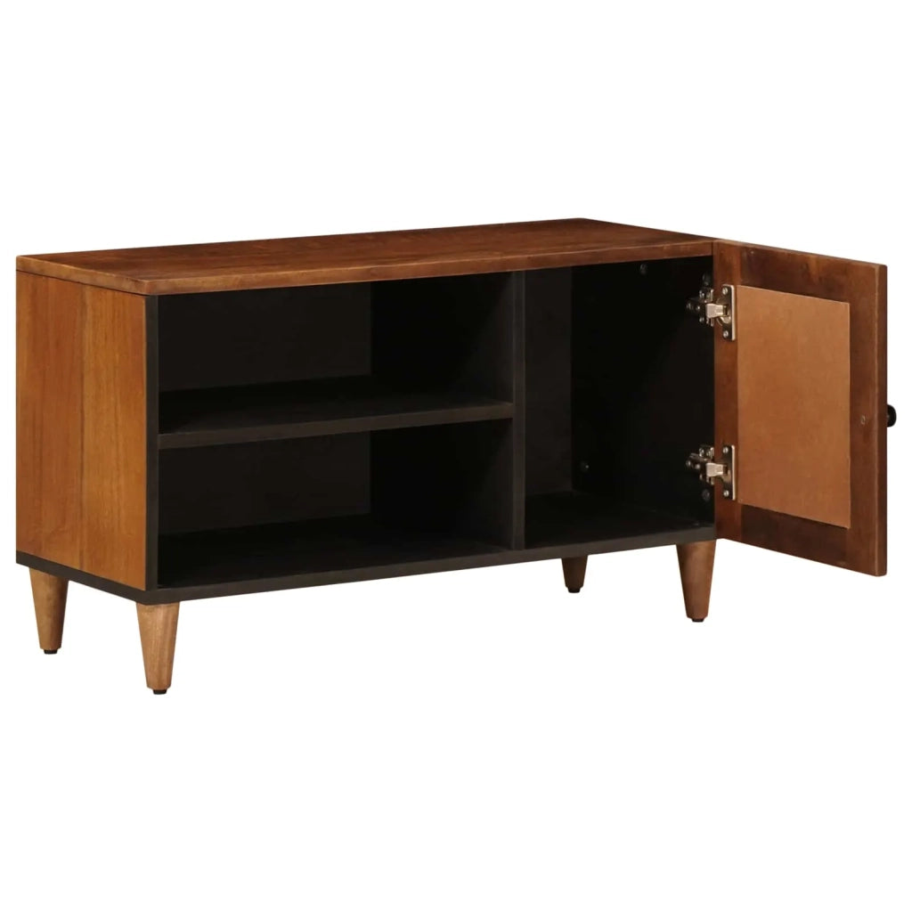 Mobile TV Noce 80 x 33 x 46 cm Legno di mango massello