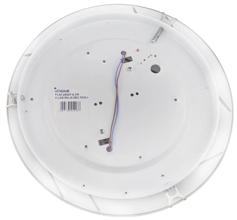 LETIZIA LAMPADA PLAFONIERA 2 LAMPADINE E27 40 CM TAGLI