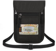 Borsa di Viaggio con Blocco RFID - 3 Comparti con Chiusura a Cerniera - Borsa con Cinturino per Documenti - Impermeabile - Borsa Oxford Impermeabile - Adatto per Uomo e Donna - Utilizzo Giornaliero