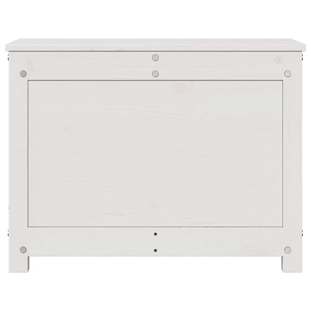 Contenitore Portaoggetti Bianco 60x32x45,5cm Massello di Pino cod mxl 62568