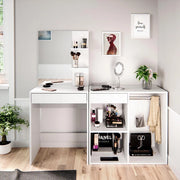 Cassettiera da toilette Isabelle, Bianco, 80.1 x 75 cm, adatto per l'ampliamento di tavoli da trucco