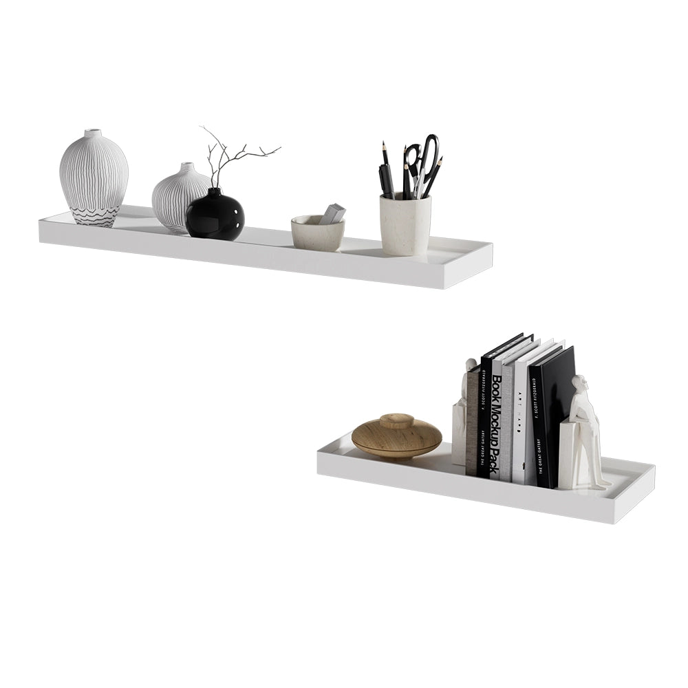 Vicco Scaffale a muro Bianco 60 x 3 cm Set di 2