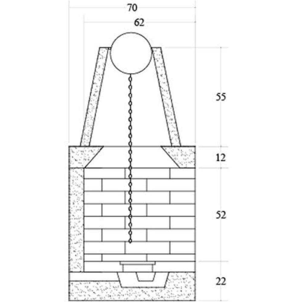 Camino a legna prefabbricato refrattario focolare aperto reversibile ds110ref