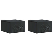 Mobiletto da notte a muro 2 pcs Nero 33 x 34,5 x 20 cm