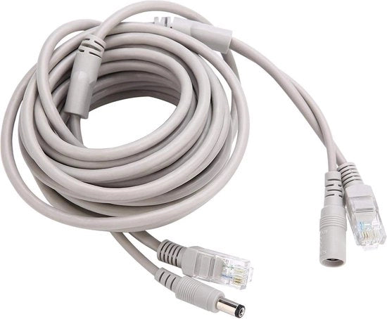 Cavo di rete CCTV 10M/15M/20M cavo video AHD con connessione 21 mm/55 mm porta RJ45 per telecamere IP sistema NVR - 10 milioni di pixel.