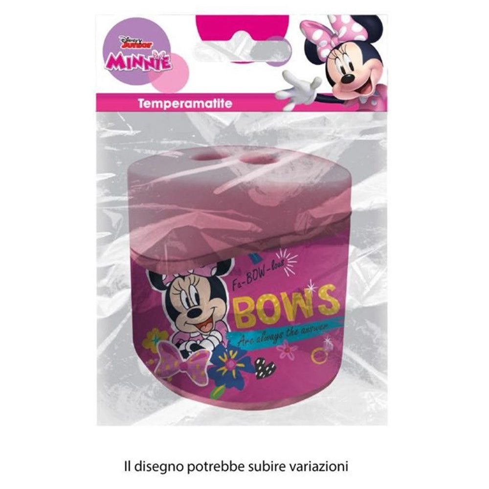 Trade Shop - Temperamatite Ovale A 2 Fori Con Serbatoio Minnie Cancelleria Scuola Bambine 960467 -