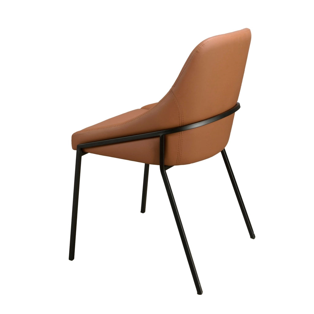 Sedia in similpelle arancione