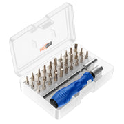 Kit Cacciaviti 32 in 1 Multi Dispositivi Magnetico di precisione con manico antiscivolo Blu Max excell