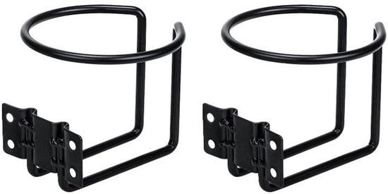 Set di Bicchieri in Acciaio Inossidabile da Parete - 2 Bicchieri - Montaggio a Parete - Adatto per Bateau/Jacht/Veicoli Commerciali - Inclusi 8 Accessori - Per Diverse Bevande