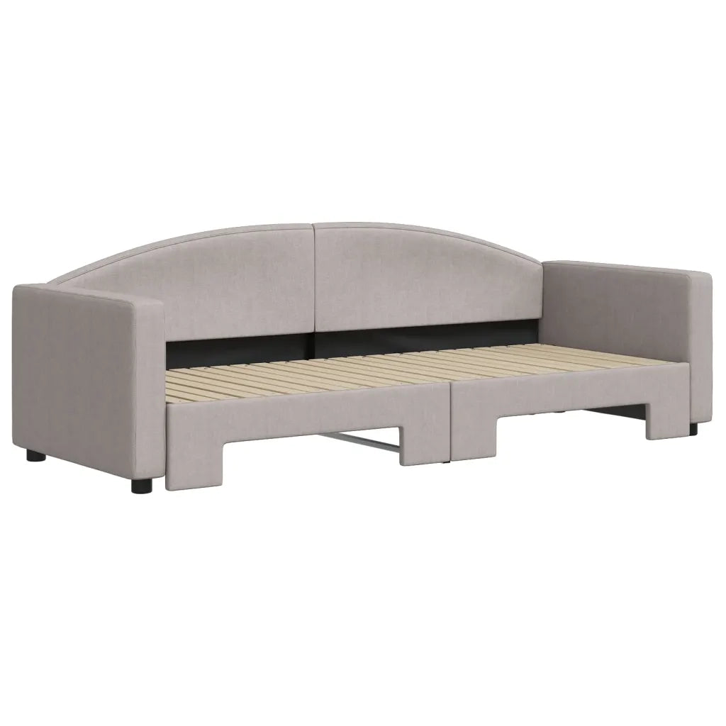 Divano Letto con Letto Estraibile Tortora 80x200 cm Tessuto