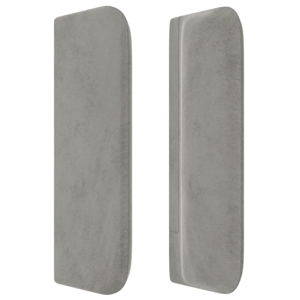 Testiera ad Orecchio Grigio Chiaro 203x16x78/88 cm in Velluto 3118834