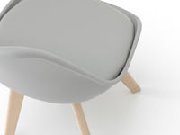 Set 4 Sedie 48,5x47x81,5 cm in Similpelle Grigio