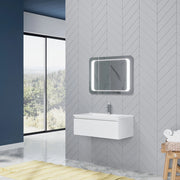 Mobile bagno sospeso da 81cm bianco lucido
