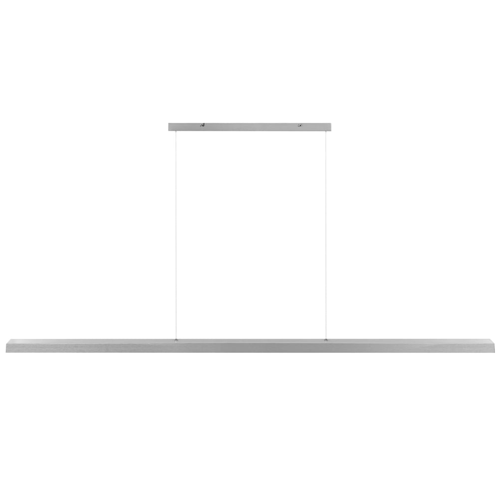 Lampada a sospensione lineare a LED in metallo argento 180 cm stile industriale forma minimalista