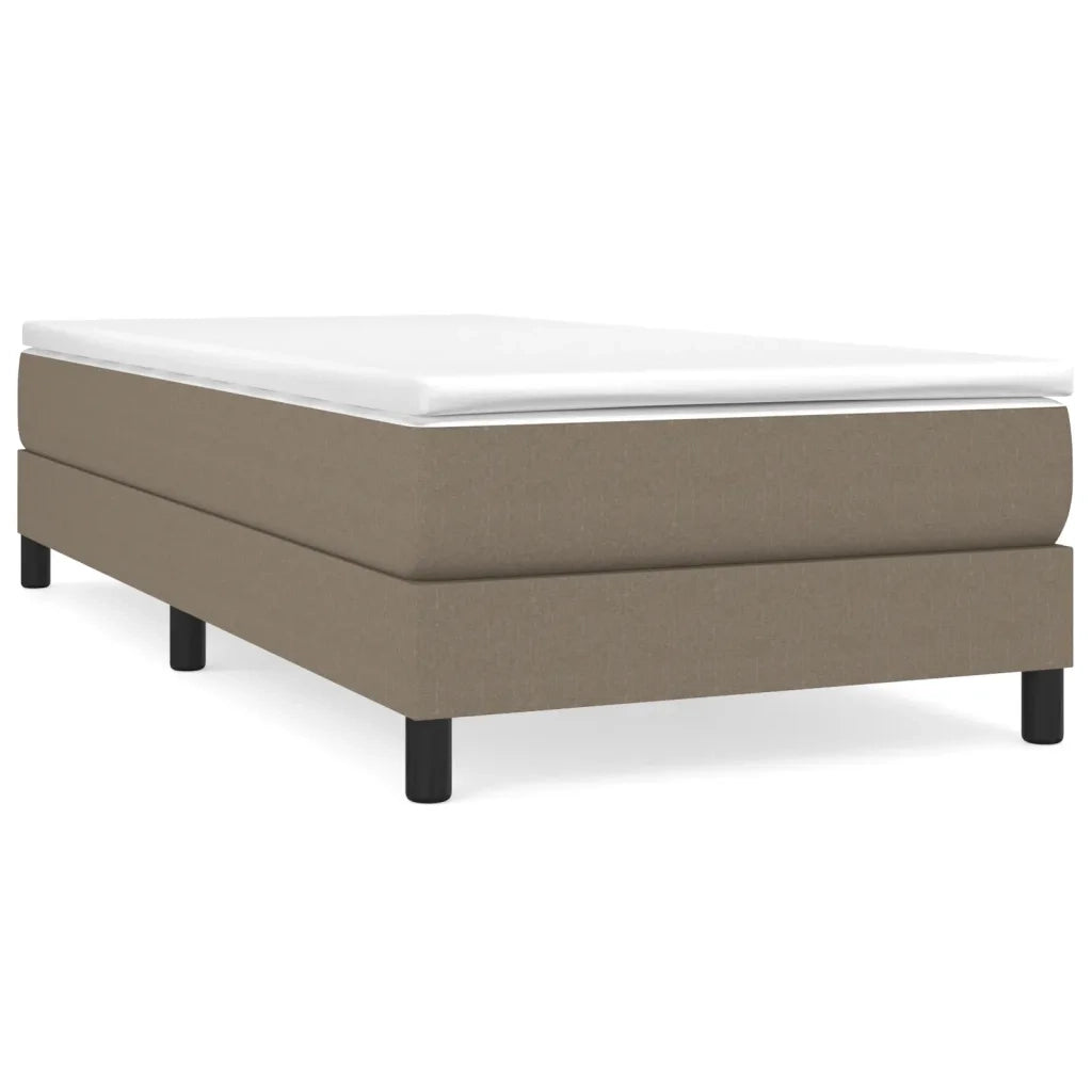 Struttura Letto a Rete a Molle-Giroletto Tortora 90x190 cm Tessuto 439712