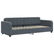 Letto singolo | Letto per adulti | Letto da Giorno Grigio Scuro 80x200 cm in Velluto