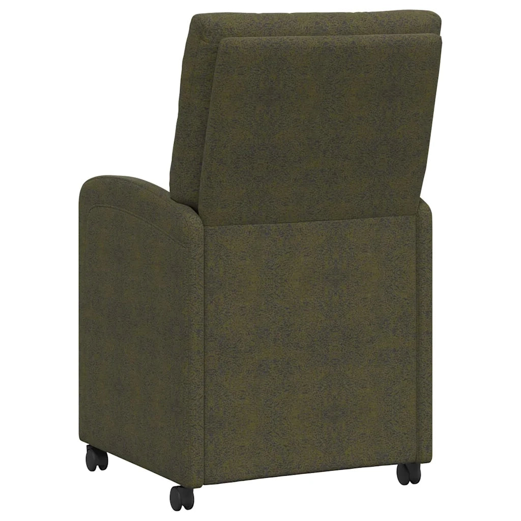 Sedie da Pranzo con Ruote 2 pcs Verde militare 58 x 67 x 97 cm 42017864