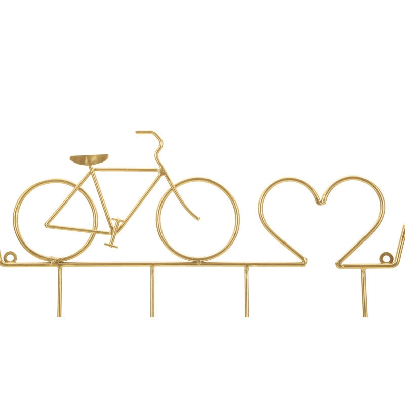 Apporta Abiti Da Muro Bicicletta Oro cm 59x3,2x26,5