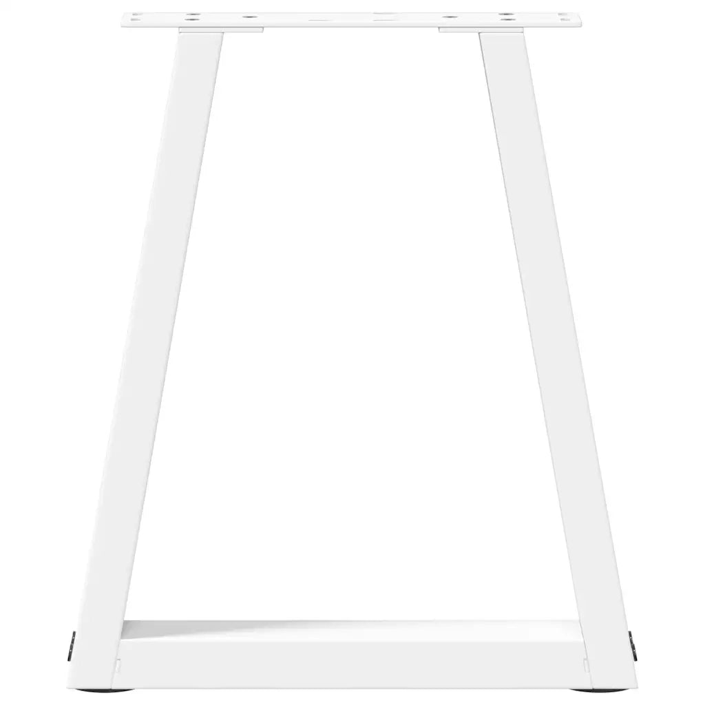 vidaXL Gambe per Tavolino da Caffè a Forma di V 2 pz Bianche 38x(42-43,3) cm Acciaio