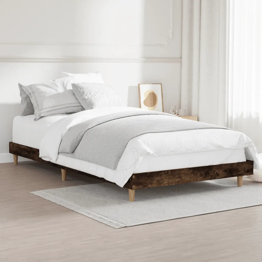 Giroletto senza Materasso Rovere Fumo 100x200 cm in Truciolato 832058