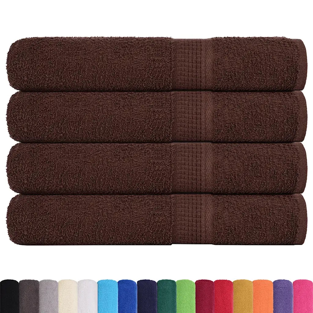 Asciugamani per sauna FROGN 4 pezzi Marrone 80x200 cm 360 g/m² 136768