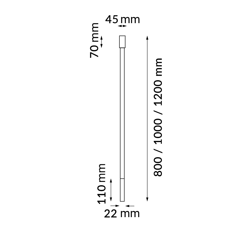 Spot soffitto bianco tondo tubo 100cm G9 2,5W Dohar