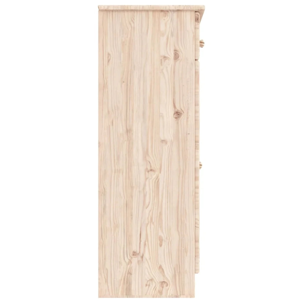 Scarpiera mobile contenitore per scarpe mobile per ingresso/corridoio/soggiorno ALTA 77 x 35 x 96 cm legno massello di pino marrone 02_0021399