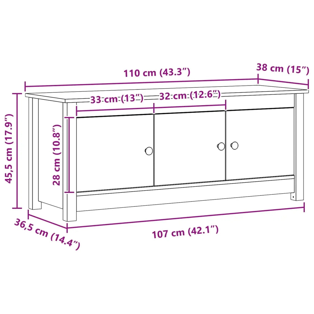 Mobile per scarpe Marrone Cera 110 x 38 x 45,5 cm CFW3601884