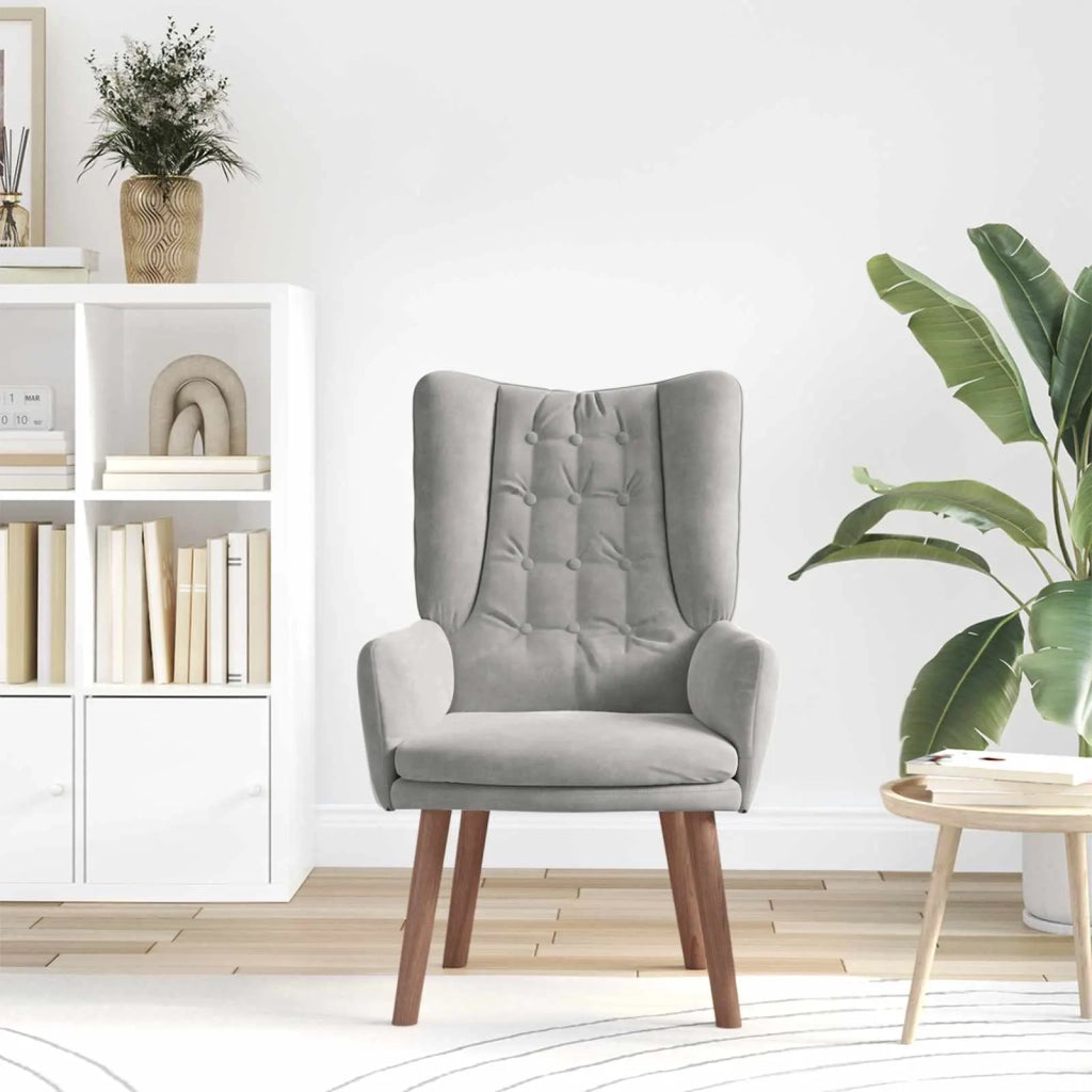 poltrona Grigio chiaro 63 x 67 x 94 cm Velluto 42001814