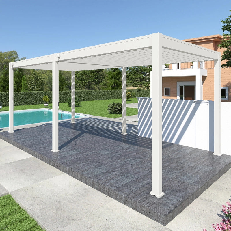Pergola bioclimatica Ombréa® VS autoportante 3x6M - Bianco