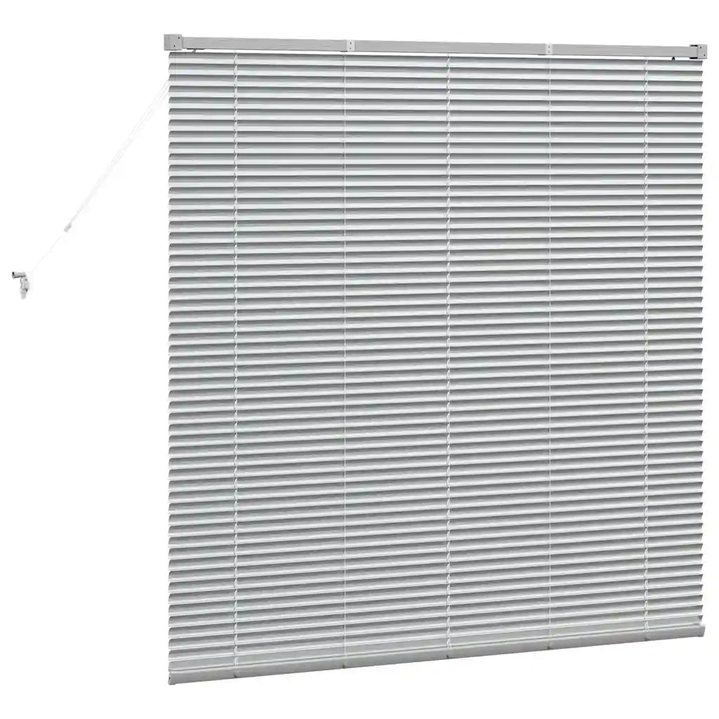 vidaXL Tenda per Finestra con tende Manuale Argento Alluminio