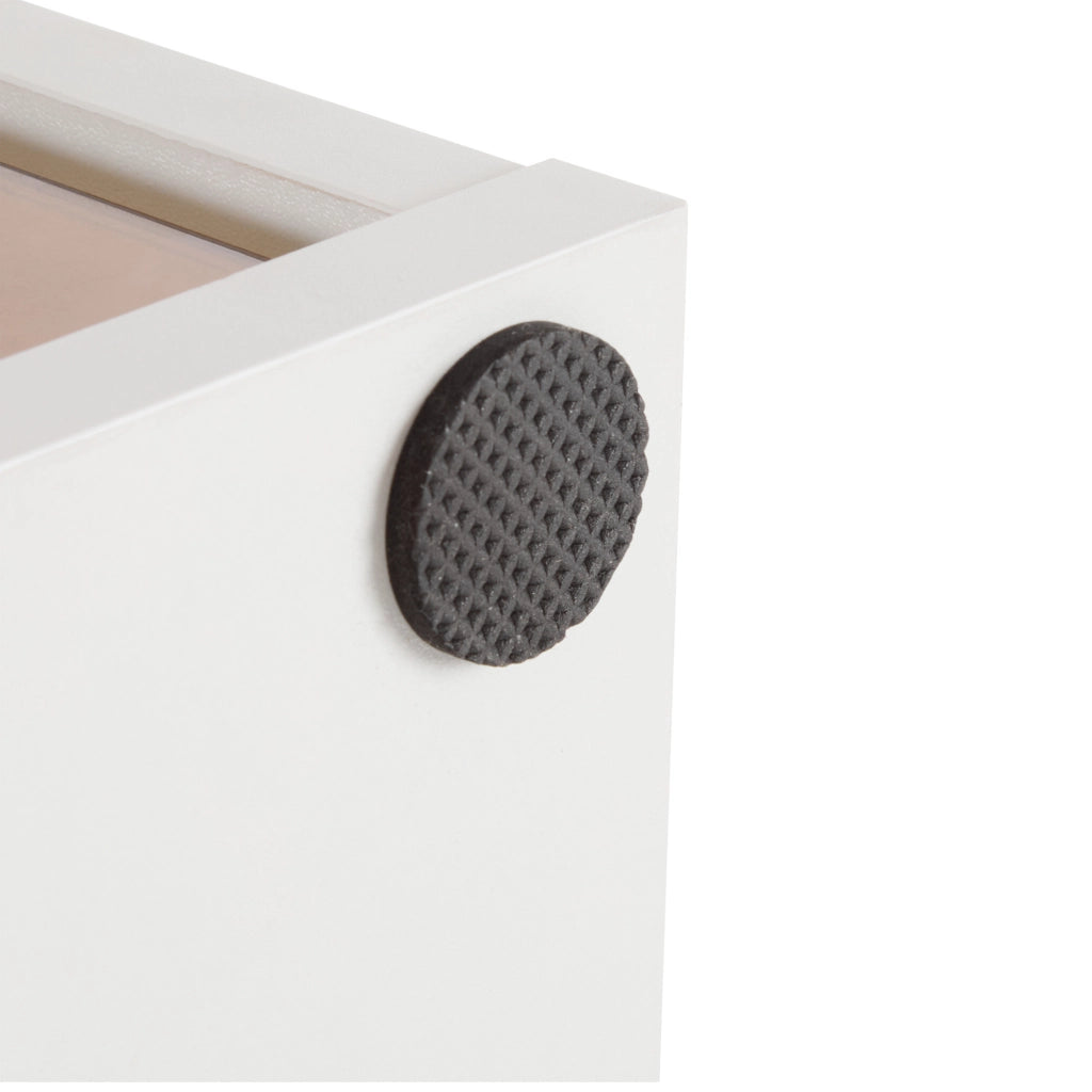Scrivania Toeletta con Specchio LED, Piano in Vetro Temperato e Armadio ¨C MINIMAL ¨C Bianco, 120x45x115 cm
