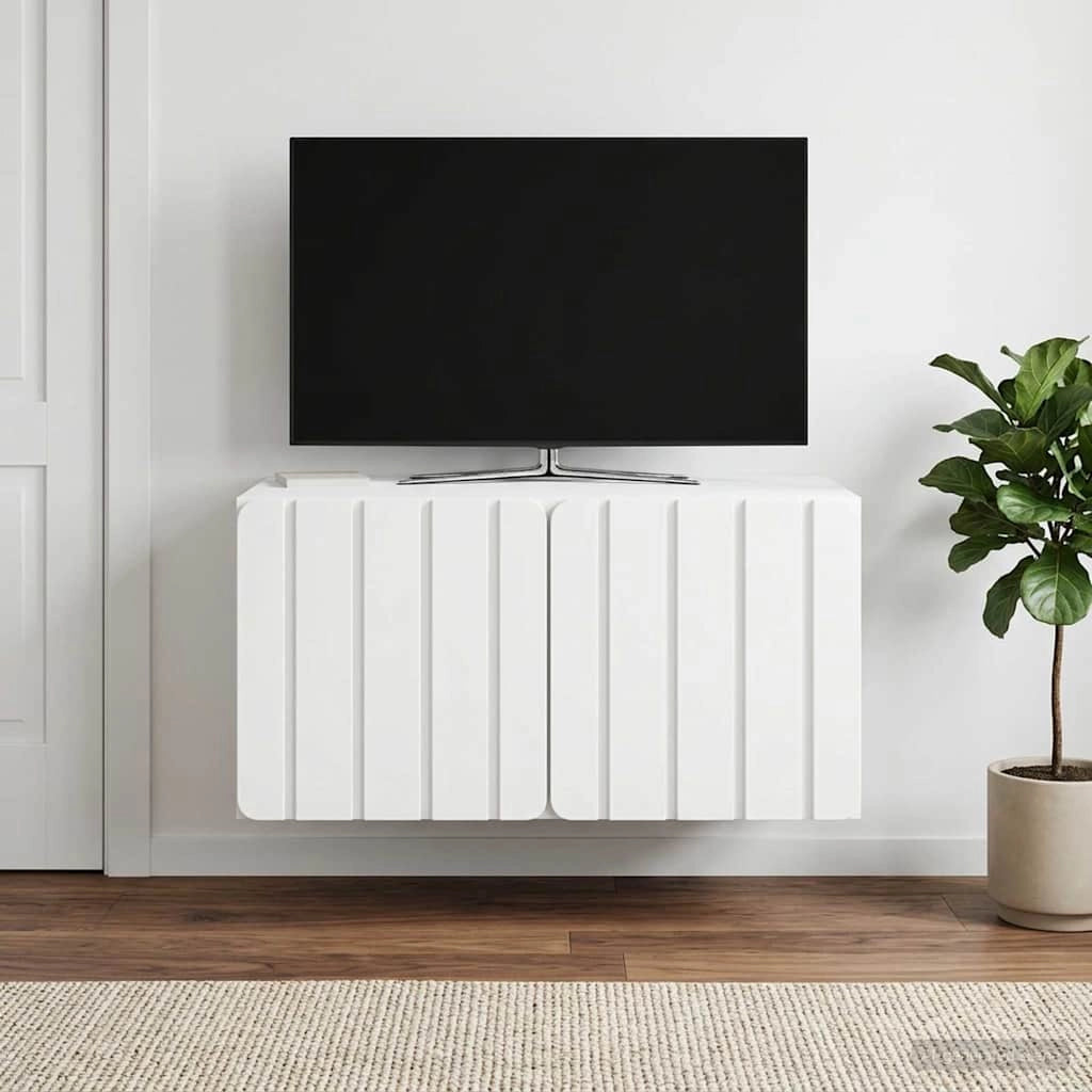 Mobile Porta TV da Muro 59,5 x 41 x 30 cm Bianco 898335