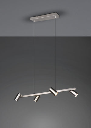 Lampada a Sospensione da Interno Attacco GU10 in Metallo Nickel Opaco