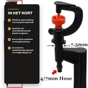 Sistema di Irrigazione a 360 Gradi Rotante - Bocca di Spremo - Accessorio Giardino - Materiale Plastico - 20 Pezzi - Per Prato - Aspiratore d'Acqua per Giardino