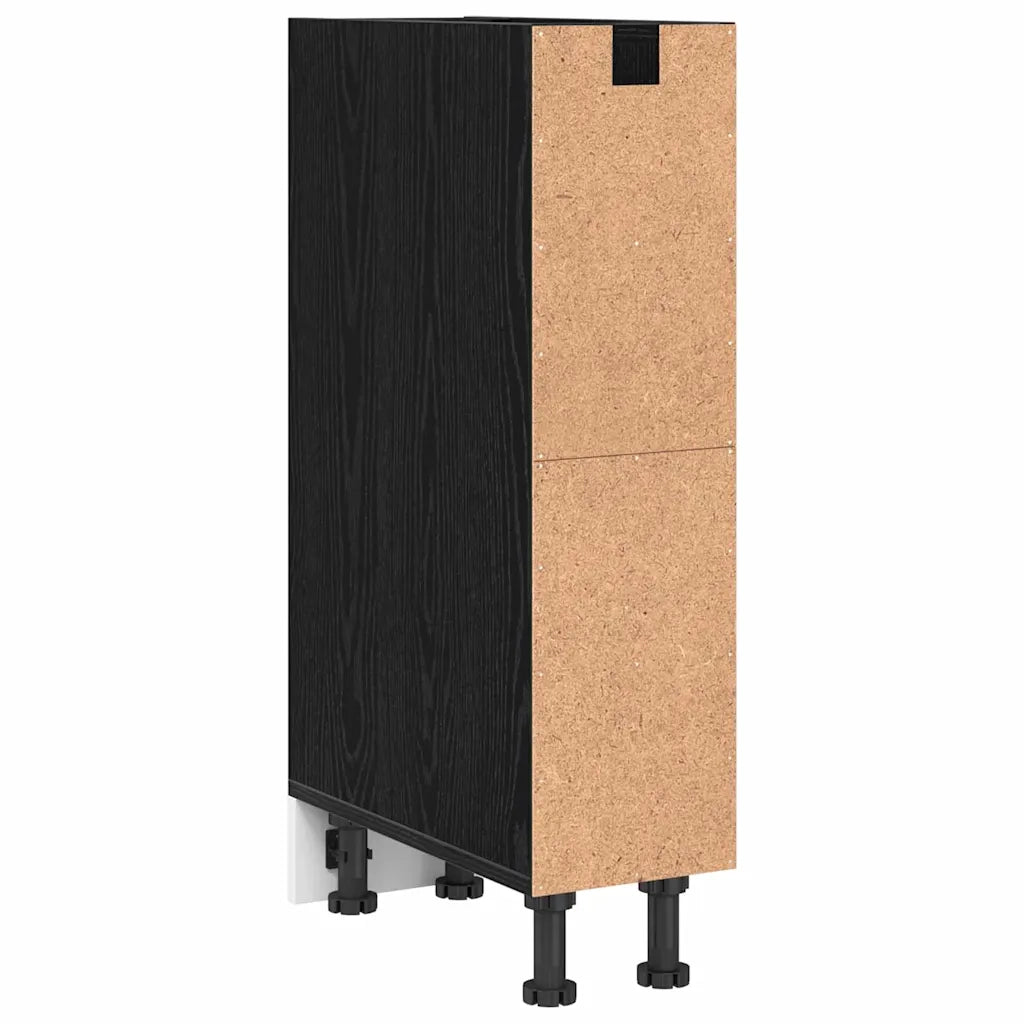 Base per Cucina con lo scaffale Rovere nero 20 x 44,5 x 81,5 cm