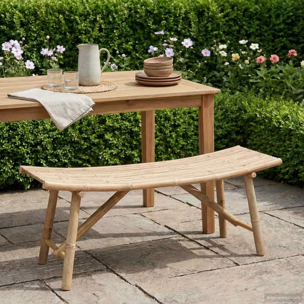 Panchina da giardino Naturale 110 x 45 x 50 cm Bambù