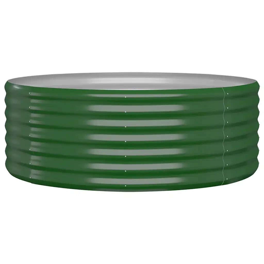 Letto Giardino Acciaio Verniciato a Polvere 100x100x36 cm Verde