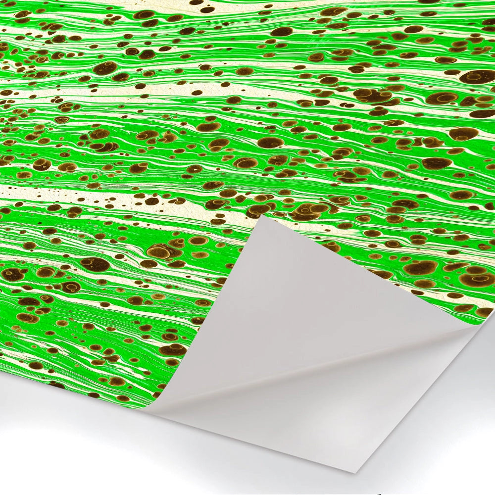 MARBLED PAPER - GREEN - Pellicola adesiva in PVC finitura opaca Misura: 100x1000 cm