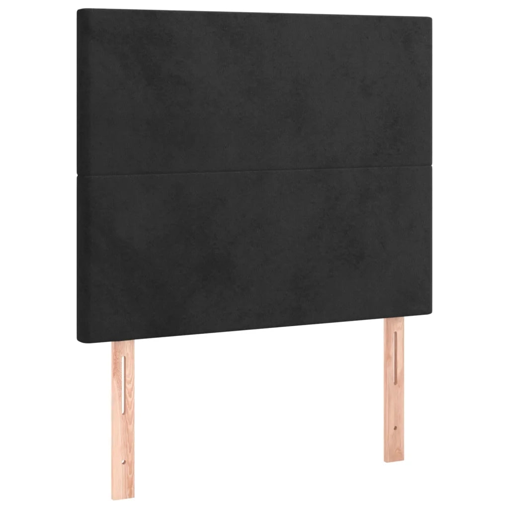Giroletto con Testiera-Struttura Letto con testiera Nero 80x200 cm in Velluto 932234