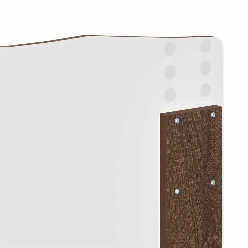Testiera-Testata-Testiera Decorativa Rovere Marrone 135 cm Legno multistrato 413351