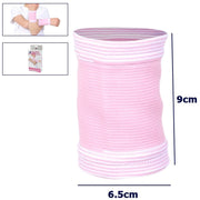 Trade Shop - Coppia Polsiera Elastiche Supporto Per Polso Bambine Anallergico Protezione Rosa -