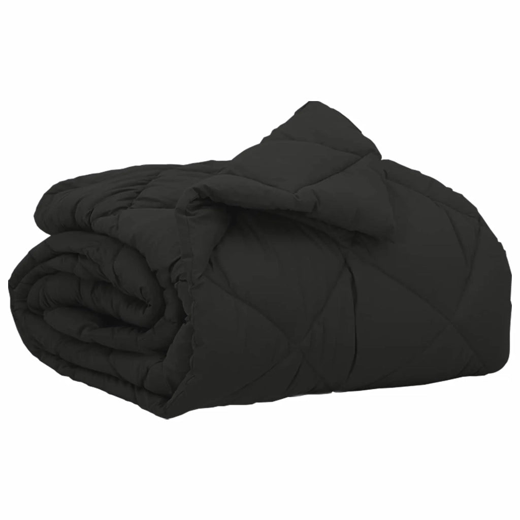 Piumone | Duvet Completo Annuale Nero 140 x 200 cm Microfibra